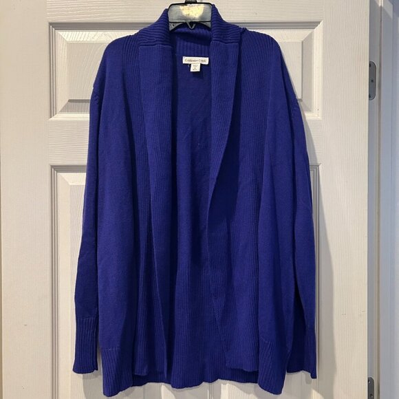 NWT Coldwater Creek Wool Blend Shawl Open Front Cardigan Size Medium - Picture 10 of 11